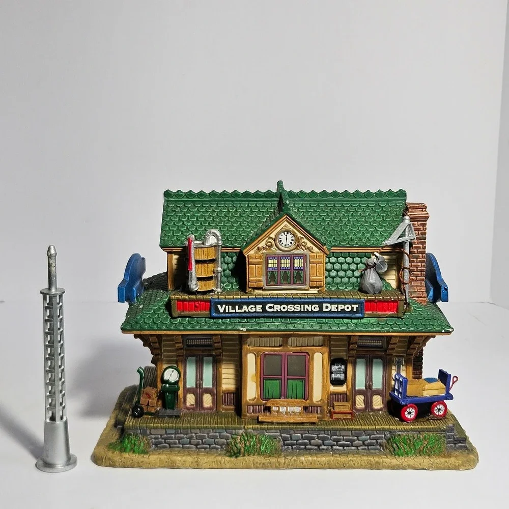 Lemax Signature Collection Village Crossing Depot Illuminated Train Station Box